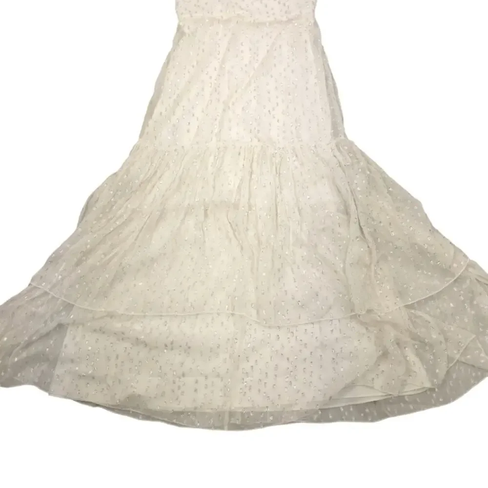 BHLDN Tiered Maxi Dress Minimalist Wedding Gown - Picture 11 of 14